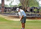 VillageGreenClubhouse-Fire--1 copy  Keith Wilkins, of Greer, putts on the #9 green at Village Greens Golf Course and Country Club in Inman Tuesday afternoon, 4-18-06. Golfers still used the course throughout the morning and day Tuesday, despite a fire that burned the clubhouse and proshop Monday night.  (NOTE: with Janet Spencer story)